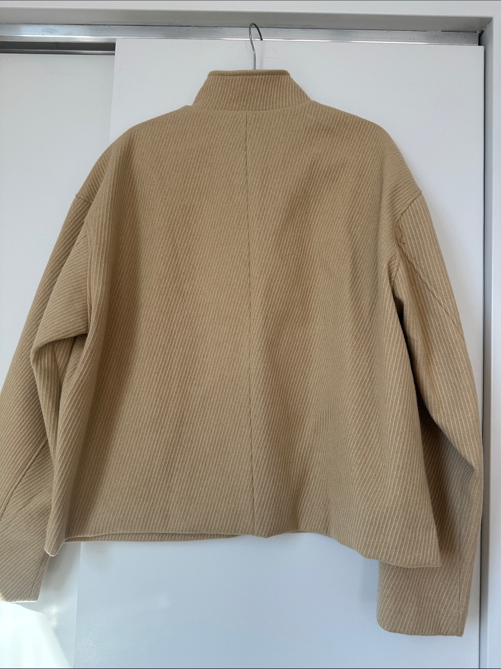 ASOS Tan Ribbed Zip-Up Bomber Jacket - Picture 5 of 5